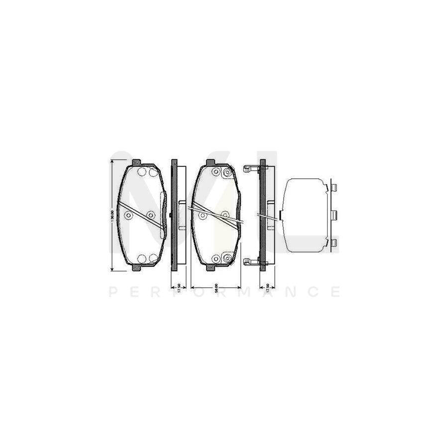 Bosch 0986Tb3041 Brake Pad Set For Hyundai I30 Excl. Wear Warning Contact, With Accessories  | ML Performance Car Parts