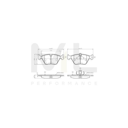 Bosch 0986Tb2598 Brake Pad Set For Bmw 5 Series Excl. Wear Warning Contact  | ML Performance Car Parts
