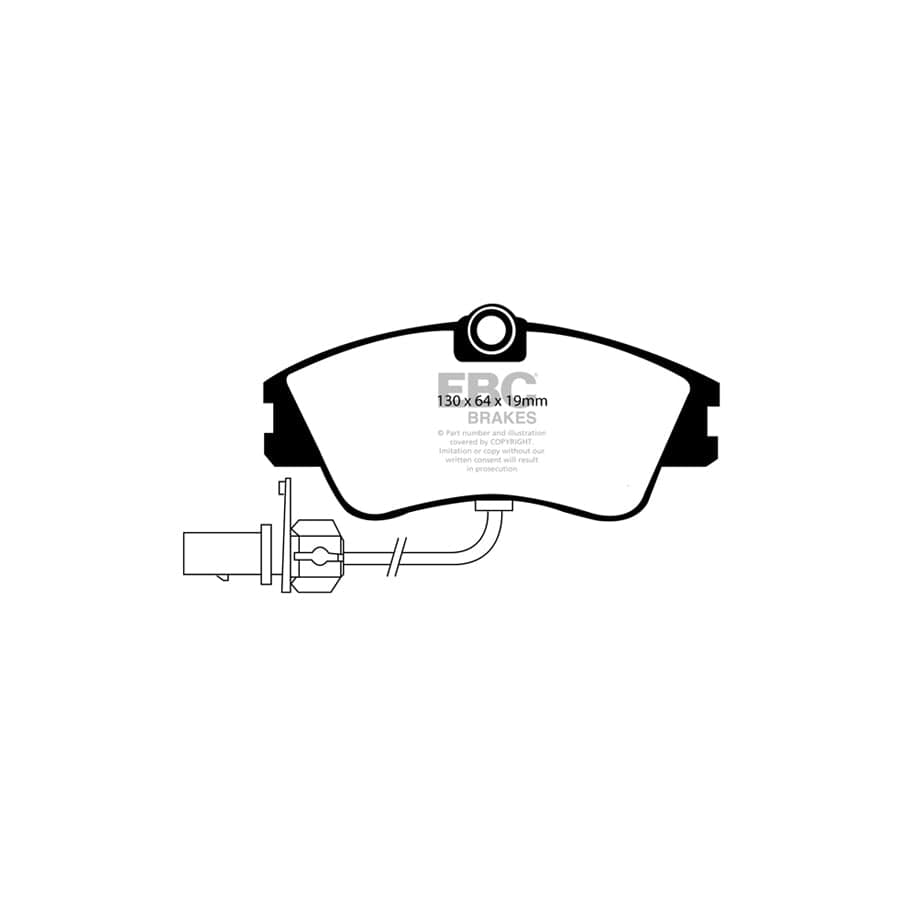 EBC PDKF2077 VW Ultimax Front Brake Pad & Plain Disc Kit - Girling/TRW Caliper (Inc. Caravelle & Transporter) 2 | ML Performance UK Car Parts