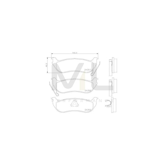 Brembo P 37 009 Brake Pad Set Excl. Wear Warning Contact | ML Performance Car Parts