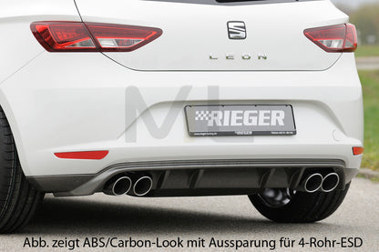 Rieger 00088067 SEAT 5F Leon Rear Diffuser 1 | ML Performance UK Car Parts