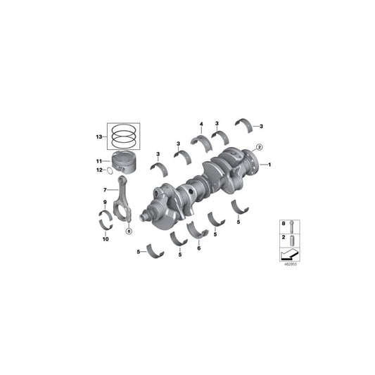 Genuine BMW 11217933646 G06 G07 G16 Guide-Bearing Shell Green 65,00MM (Inc. M850iX, 750iX & X7 50iX) | ML Performance UK Car Parts