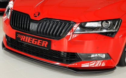 Rieger 00079040 Skoda 3T 3V Superb III Front Splitter 5 | ML Performance UK Car Parts