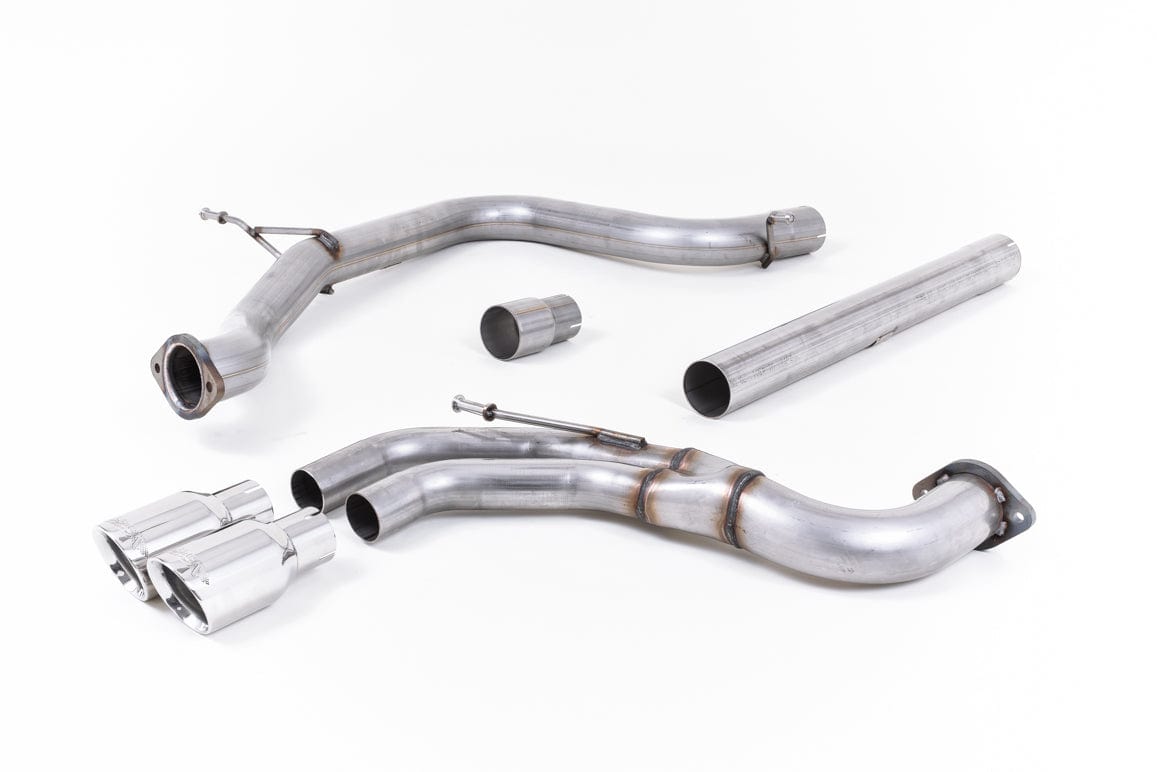 MillTek SSXSE161 Seat Leon Non-Resonated Cat-Back Exhaust with Polished Tips