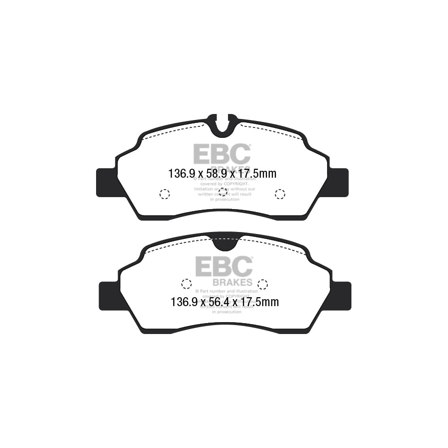 EBC DPX2222 Ford Transit Ultimax Rear Brake Pads 2 | ML Performance UK Car Parts