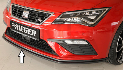 Rieger 00027030 SEAT 5F Front Splitter (Leon FR & Leon Cupra) 1 | ML Performance UK Car Parts