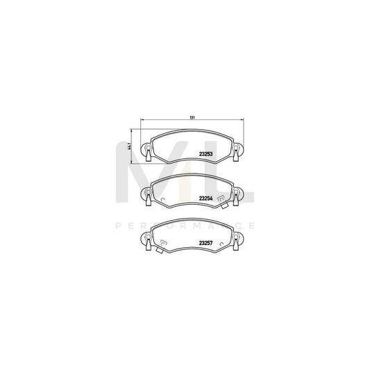 Brembo P 59 035 Brake Pad Set With Acoustic Wear Warning | ML Performance Car Parts