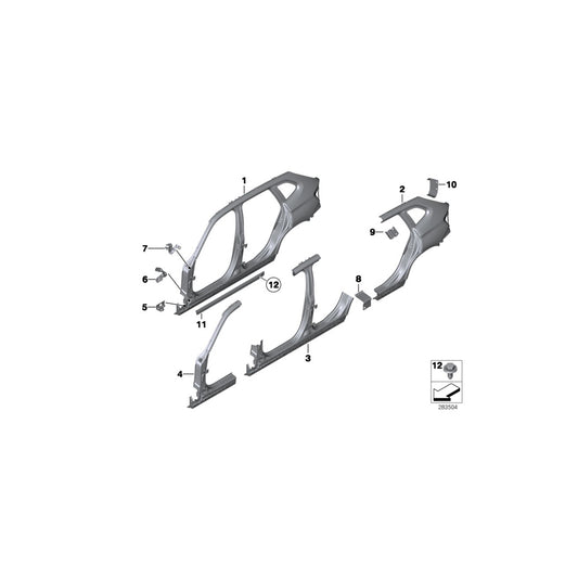 Genuine BMW 41217275586 E84 Reinforcement Plate, C-Pillar, Left (Inc. X1 18d, X1 28iX & X1 25iX) | ML Performance UK