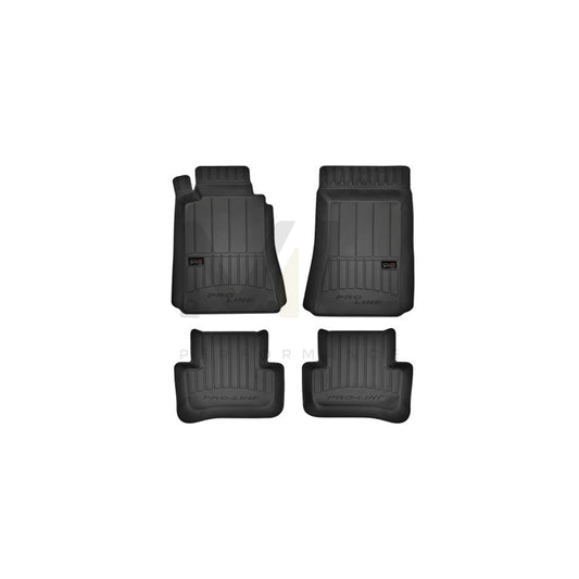 FROGUM Tailored 3D407206 Floor mat set suitable for MERCEDES-BENZ C-Class Saloon (W203) Elastomer, Front and Rear, Quantity: 4, Black | ML Performance Car Parts