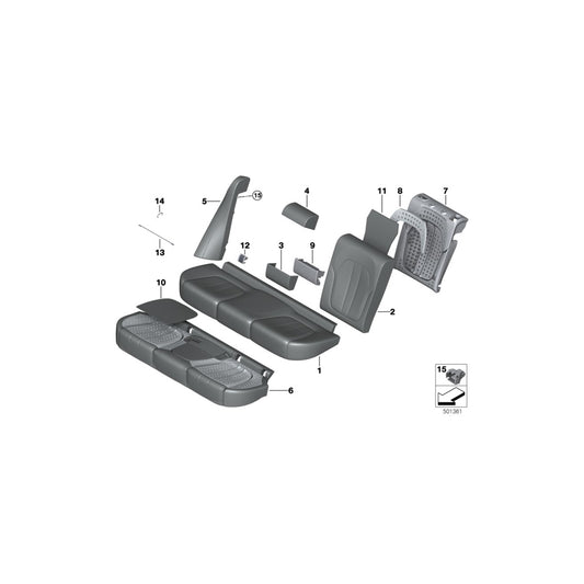 Genuine BMW 52107443493 G05 Seat Heating Seat Cushion Surface Left (Inc. X5 25dX, X5 M50dX & X5 30dX) | ML Performance UK