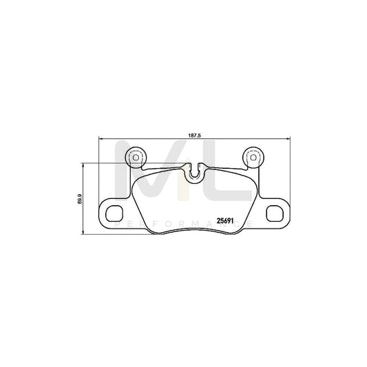 Brembo P 65 031 Brake Pad Set Prepared For Wear Indicator, With Counterweights | ML Performance Car Parts