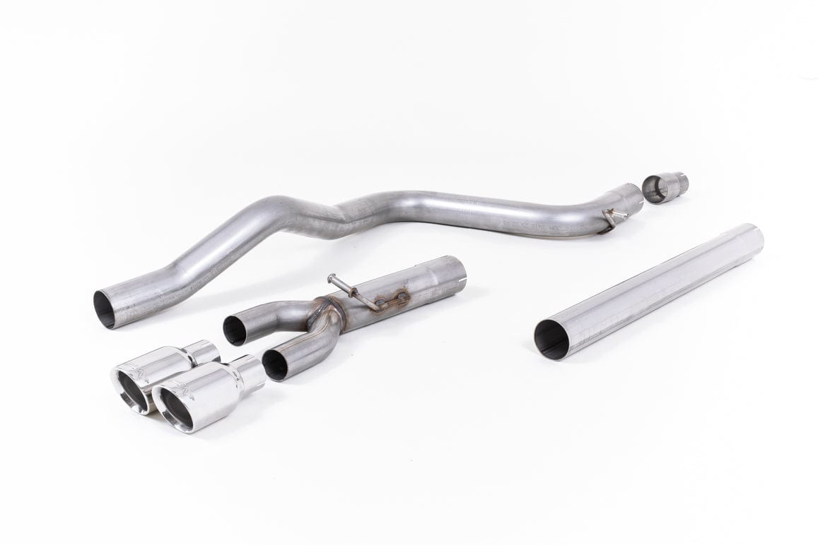 MillTek SSXSE155 Seat Leon Non-Resonated Cat-Back Exhaust with Polished Tips