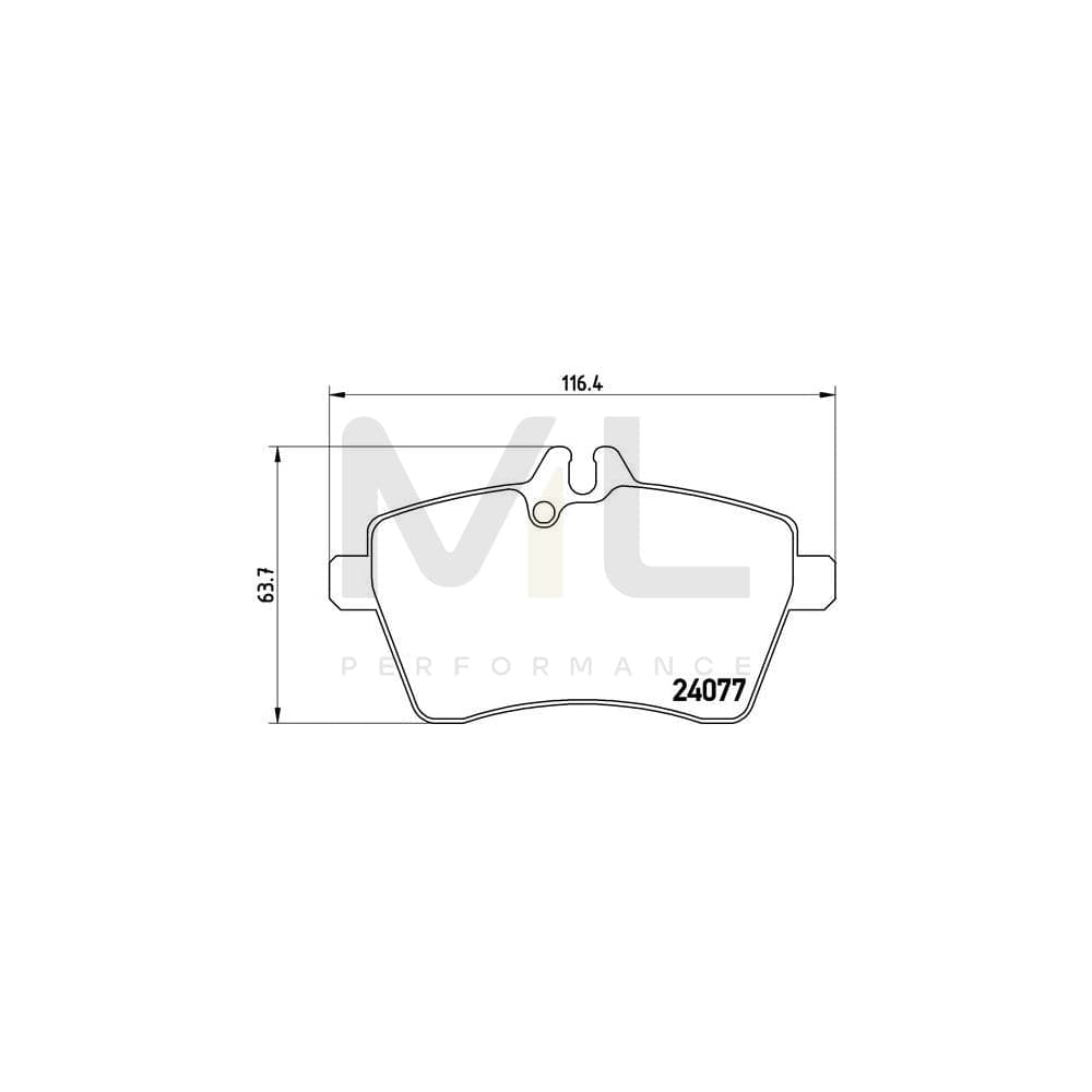 Brembo P 50 056 Brake Pad Set Prepared For Wear Indicator, With Brake Caliper Screws | ML Performance Car Parts