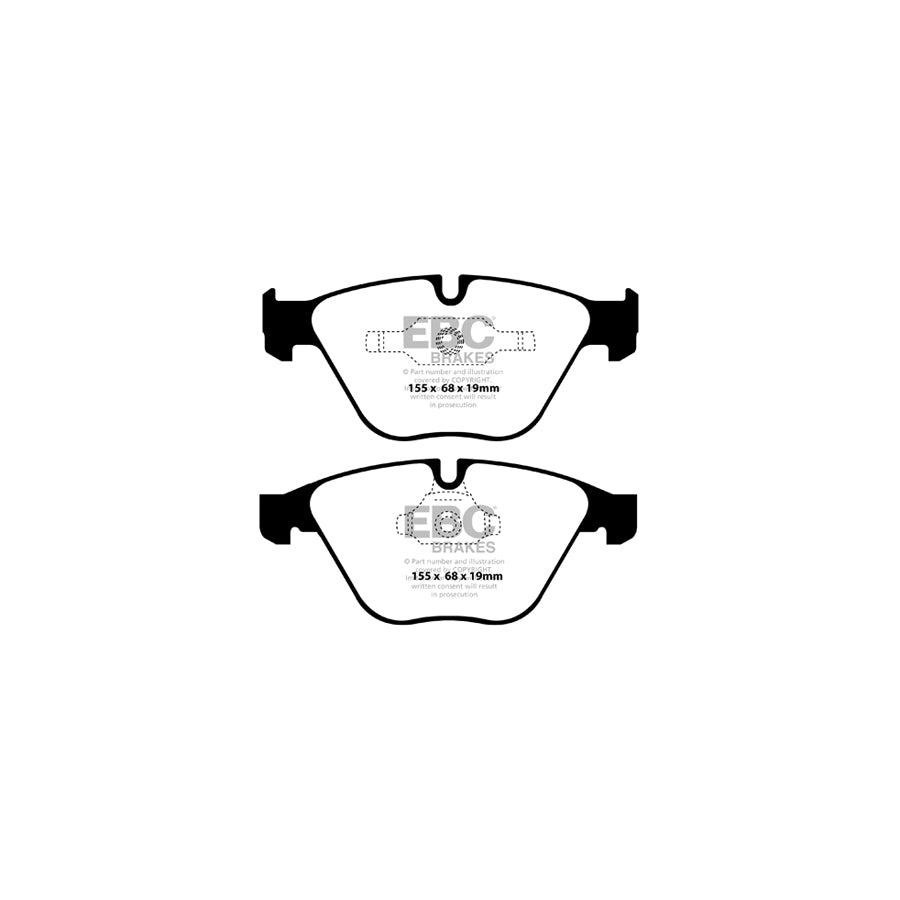 EBC PD09KF1206 BMW E89 Bluestuff Front Brake Pad & USR Disc Kit - TRW Caliper 2 | ML Performance UK Car Parts