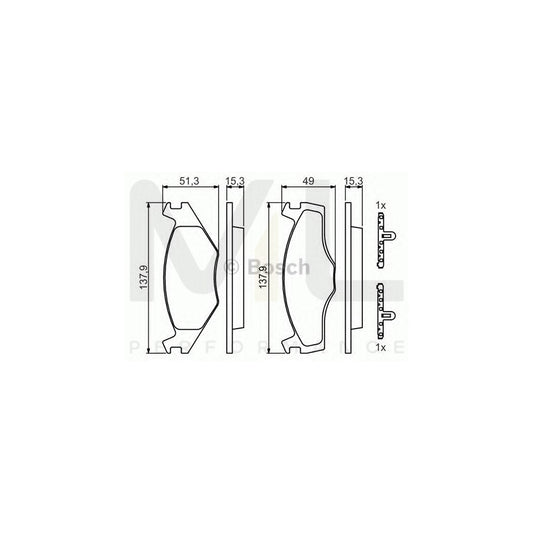 Bosch 0986468871 Brake Pad Set With Spring BP736 | ML Performance Car Parts