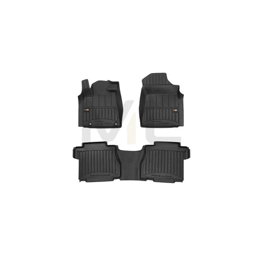 FROGUM Tailored, ProLine 3D409958 Floor mat set for TOYOTA Tundra II Pickup (XK50, XK60) Elastomer, Front and Rear, Quantity: 3, Black | ML Performance Car Parts