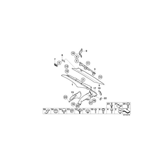 Genuine BMW 51437024752 E65 E66 Trim Panel C-Column, Front Right BEIGE (Inc. 740i, 735i & 740Li) | ML Performance UK Car Parts
