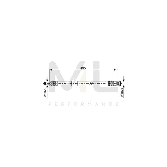 BOSCH 1 987 476 953 Brake Hose for RENAULT Espace III (JE) 495mm | ML Performance Car Parts