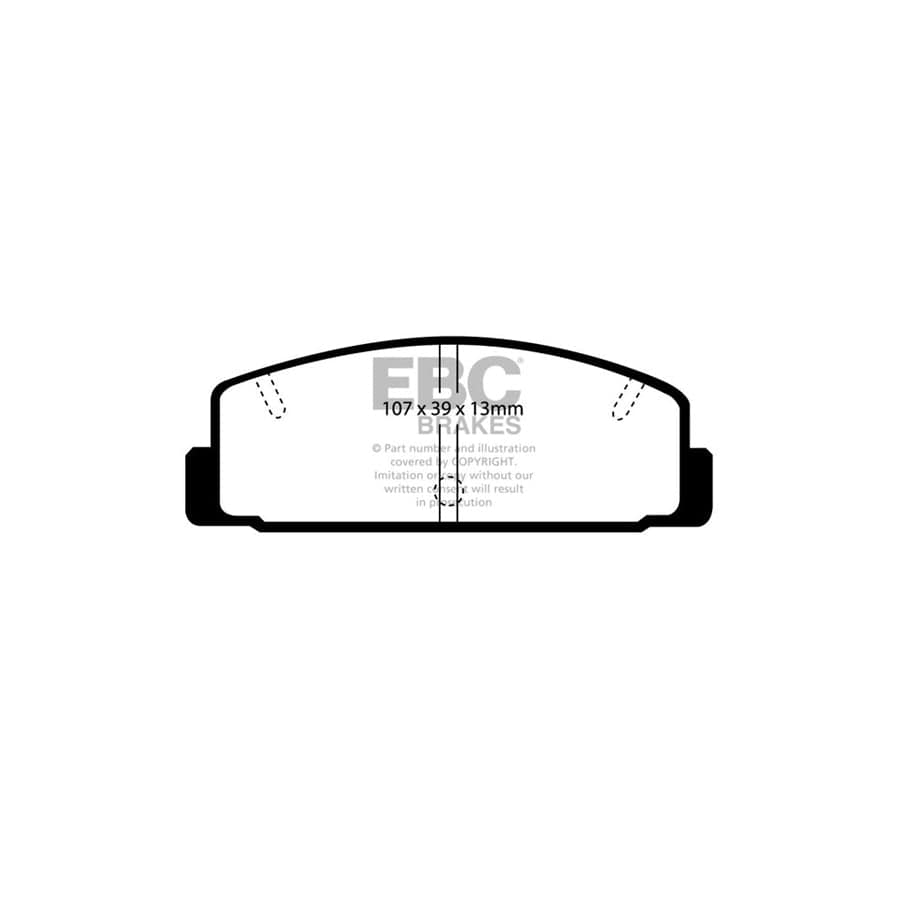 EBC PD02KR244 Mazda RX7 Redstuff Rear Brake Pad & Plain Disc Kit - Akebono Caliper 2 | ML Performance UK Car Parts