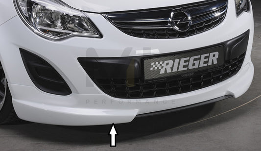 Rieger 00058946 Opel Corsa D Front Splitter 1 | ML Performance UK Car Parts