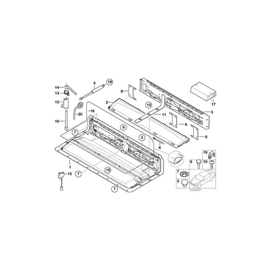 Genuine BMW 54318236839 E46 E64 Handle (Inc. 325Ci, 318Ci & 645Ci) | ML Performance UK Car Parts