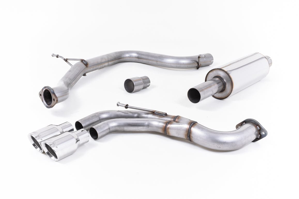 MillTek SSXSE162 Seat Leon Resonated Cat-Back Exhaust with Polished Tips - EC-Approved