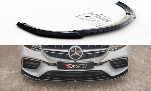 Maxton Design ME-E-213-63-ES-FD1T Front Splitter V.1 Mercedes Benz E63 AMG Estate/Sedan S213/W213 | ML Performance UK Car Parts