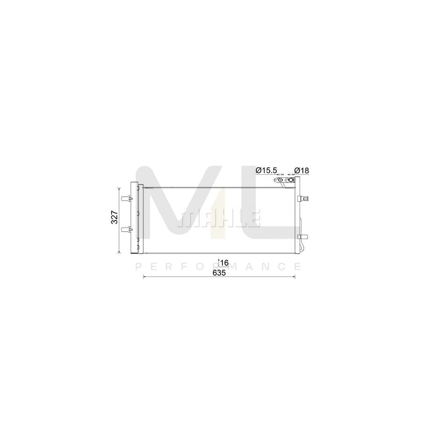 MAHLE ORIGINAL AC 42 000S Air conditioning condenser for AUDI Q3 (8UB, 8UG) with dryer | ML Performance Car Parts