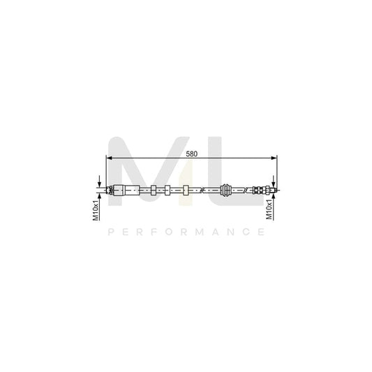 BOSCH 1 987 476 093 Brake Hose 555mm | ML Performance Car Parts