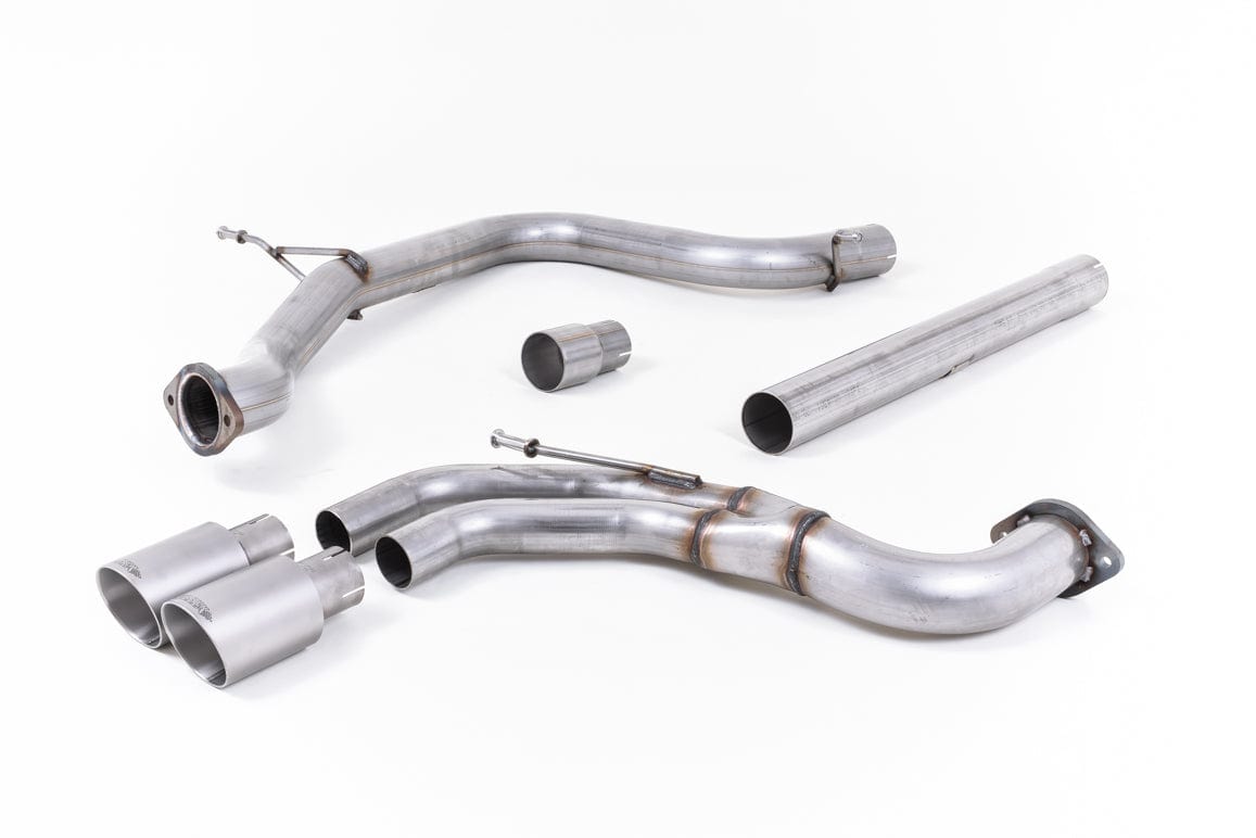 MillTek SSXSE182 Seat Leon Non-Resonated Cat-Back Exhaust with Titanium Tips