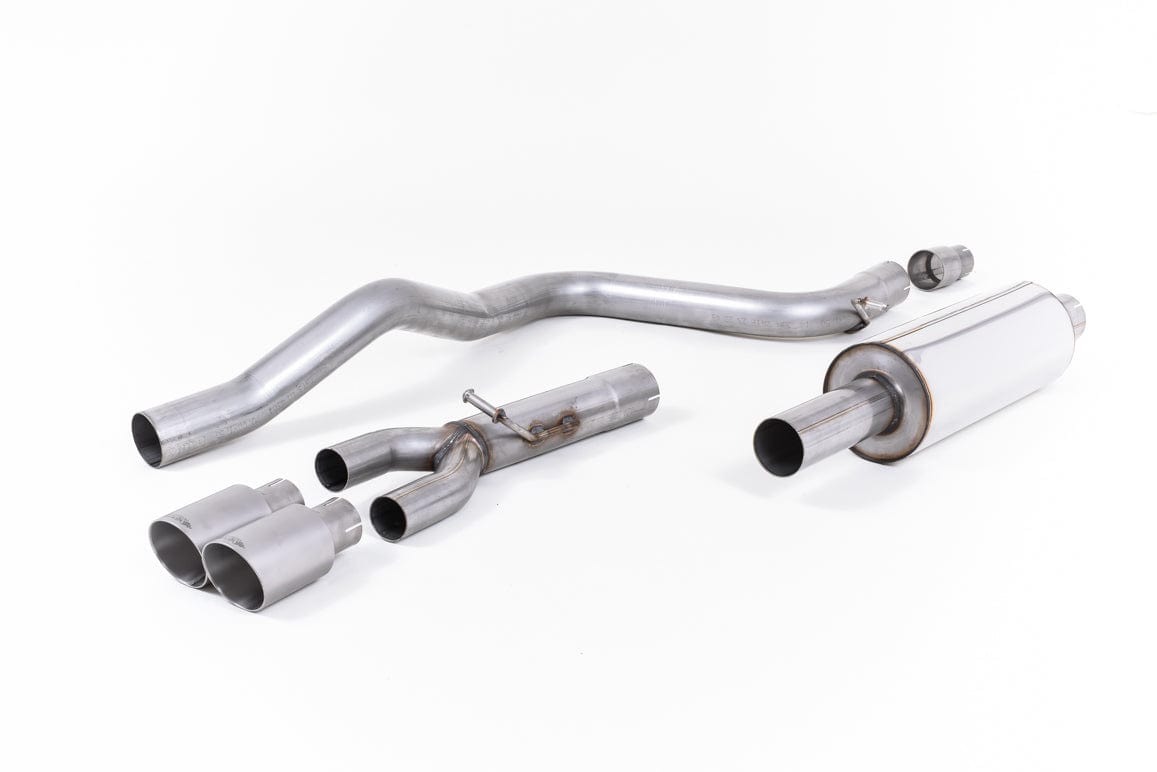 MillTek SSXSE181 Seat Leon Resonated Cat-Back Exhaust with Titanium Tips - EC Approved