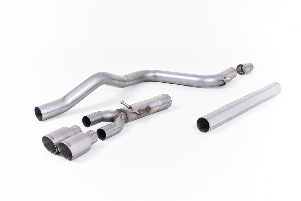 MillTek SSXSE180 Seat Leon Non-Resonated Cat-Back Exhaust with Titanium Tips