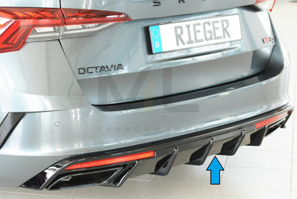 Rieger 00088255 Skoda NX Octavia RS Rear Diffuser 1 | ML Performance UK Car Parts