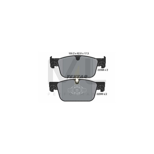 TEXTAR 2209801 Brake pad set not prepared for wear indicator | ML Performance Car Parts