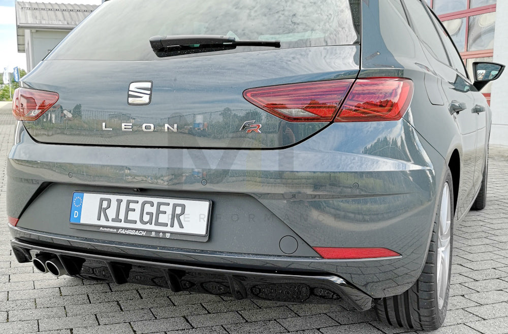 Rieger 00088132 SEAT 5F Leon FR Rear Diffuser 4 | ML Performance UK Car Parts