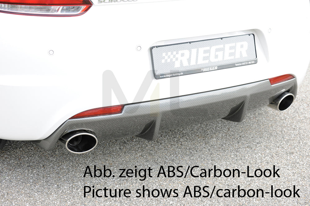 Rieger 00088098 VW 13 Scirocco R Rear Diffuser 3 | ML Performance UK Car Parts