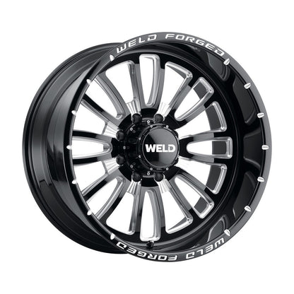 Weld W70942075BBA Vektor Xt Wheel 24x12 5x127 ET-51 BS4.5 Gloss Black &amp; Contrast Cut