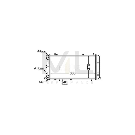 MAHLE ORIGINAL CR 140 000S Engine radiator for AUDI 100 Mechanically jointed cooling fins | ML Performance Car Parts