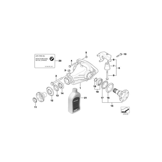 Genuine BMW 33101428487 E38 Exch. Final Drive I=3,23 (Inc.  & 728i) | ML Performance UK Car Parts