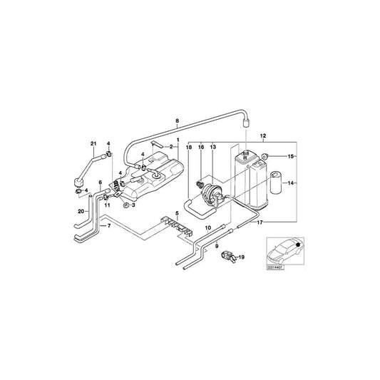 Genuine BMW 16131183597 E39 E38 Pressure Hose Assy (Inc. 740iL, 740iLP & 740i) | ML Performance UK Car Parts