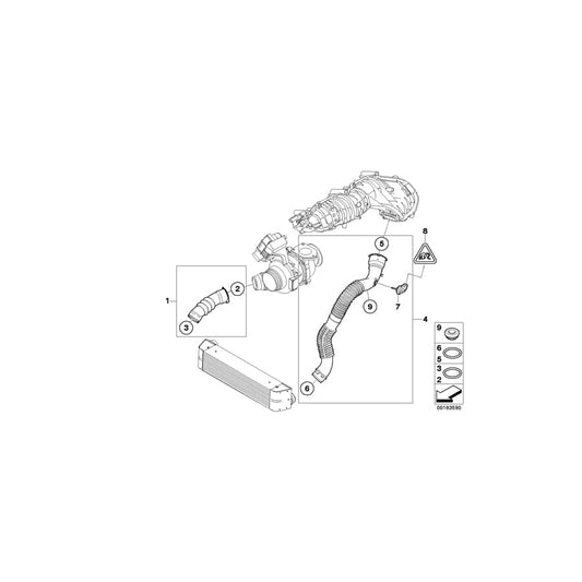 Genuine BMW 11613421960 E83 Charge Air Line (Inc. X3 1.8d & X3 2.0d) | ML Performance UK Car Parts