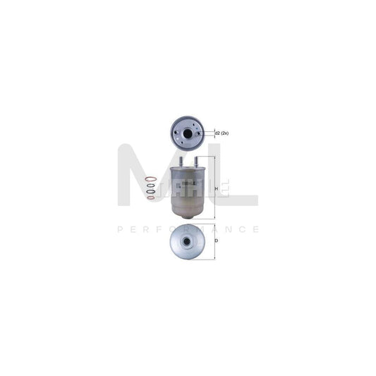MAHLE ORIGINAL KL 752/5D Fuel filter In-Line Filter | ML Performance Car Parts