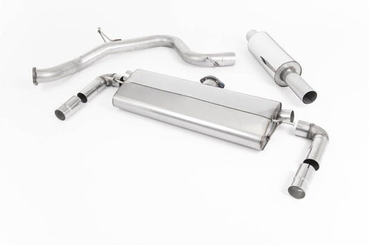 MillTek SSXSE206 Seat Leon Cat-Back Road+ Quad GT-80 Polished Trims