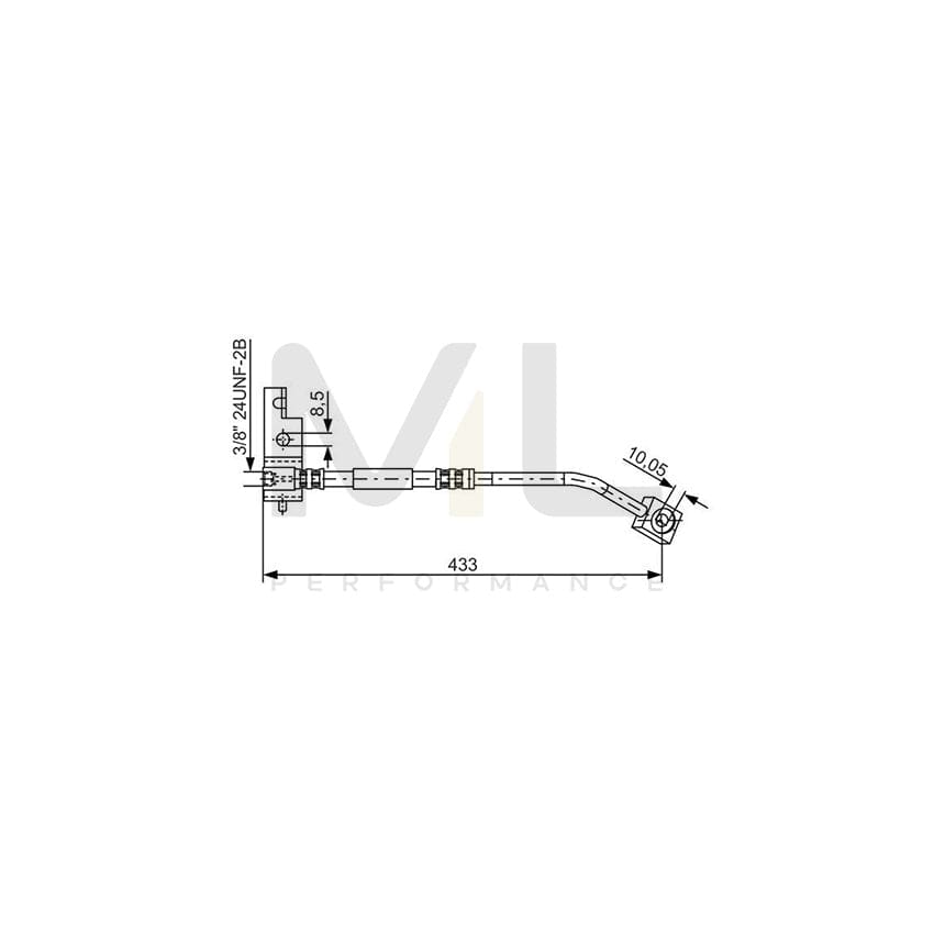 BOSCH 1 987 476 103 Brake Hose 310mm, 3/8 | ML Performance Car Parts