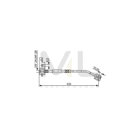 BOSCH 1 987 476 103 Brake Hose 310mm, 3/8 | ML Performance Car Parts