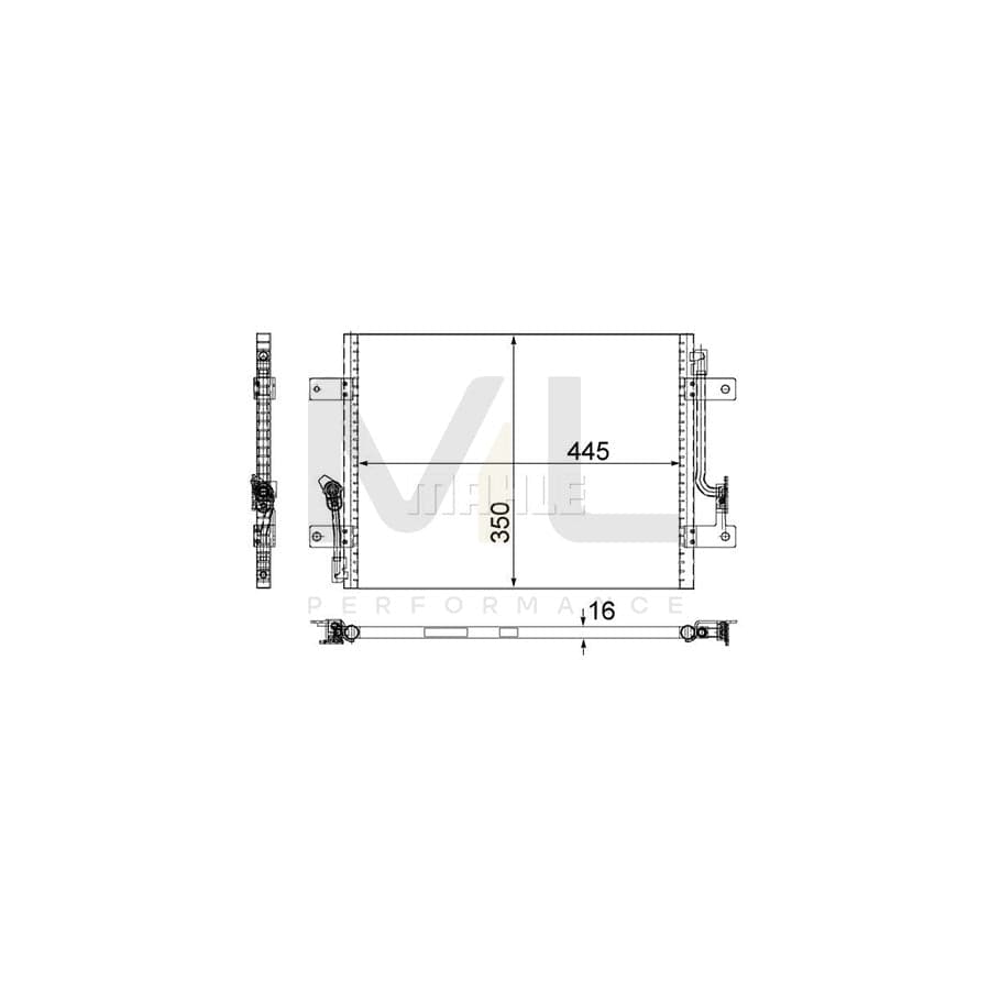 MAHLE ORIGINAL AC 583 000S Air conditioning condenser without dryer | ML Performance Car Parts