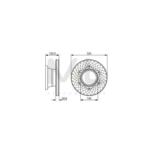 BOSCH 0 986 479 600 Brake Disc suitable for MERCEDES-BENZ VARIO Vented, Oiled, High-carbon | ML Performance Car Parts