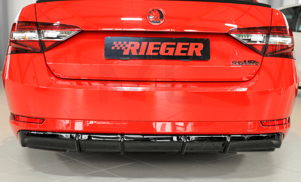 Rieger 00088153 Skoda 3T 3V Superb III Rear Diffuser 2 | ML Performance UK Car Parts