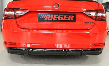 Rieger 00088153 Skoda 3T 3V Superb III Rear Diffuser 2 | ML Performance UK Car Parts