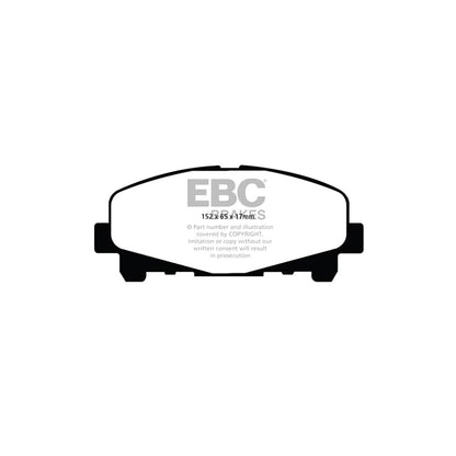 EBC PD03KF1419 Honda Accord Yellowstuff Front Brake Pad & Plain Disc Kit 2 | ML Performance UK Car Parts